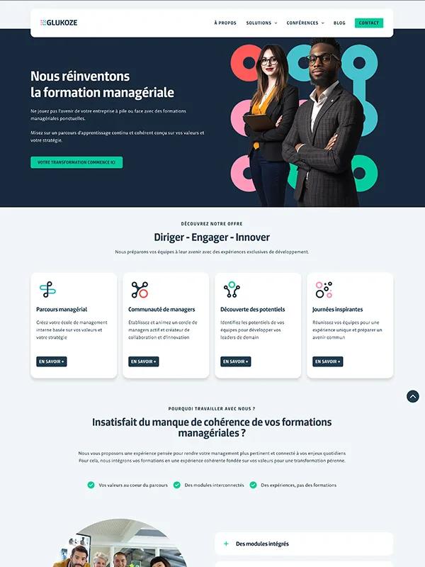 Home du site glukoze.com crée par amicalement george